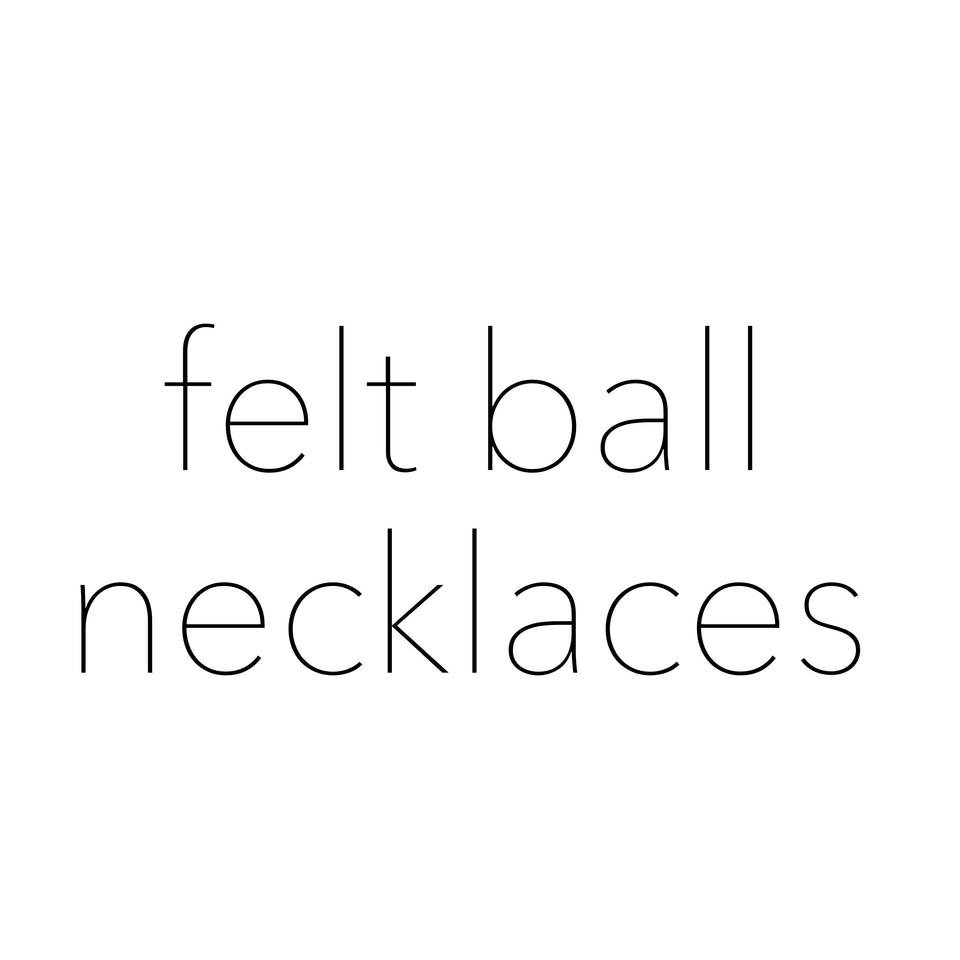 felt ball necklaces