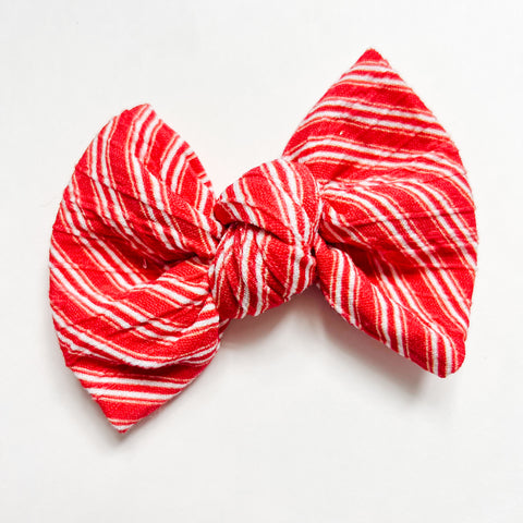 candy cane stripe knot bow