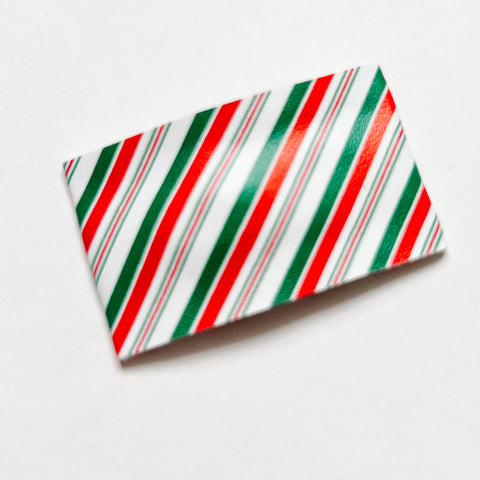 christmas stripe snap clip