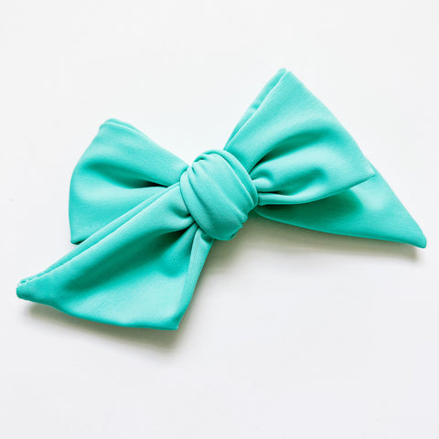 electric blue swim bow