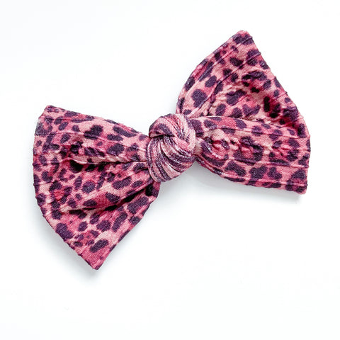 leopard knot bow