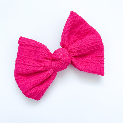 fuchsia knot bow