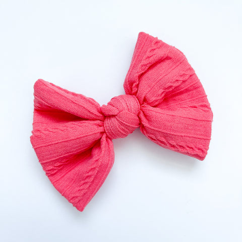 coral knot bow