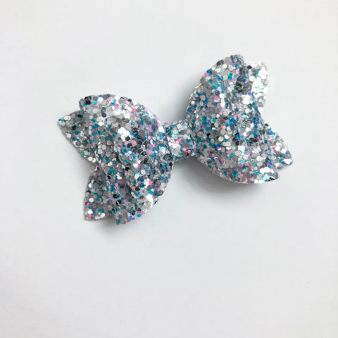 rainbow fish glitter bow