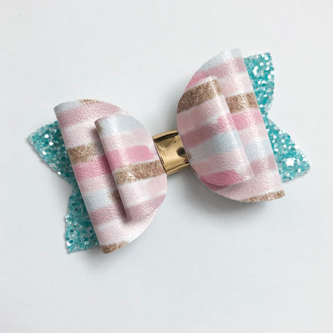 water color stripes bow