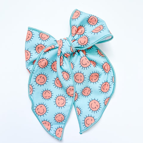 smily suns fabric bow