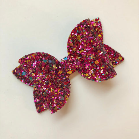 sangria glitter bow