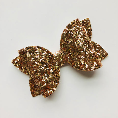 gold glitter bow