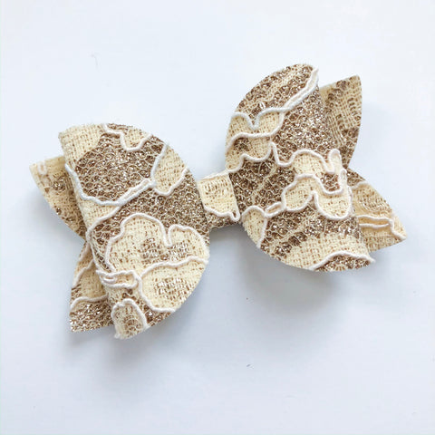 ivory + gold lace | one size