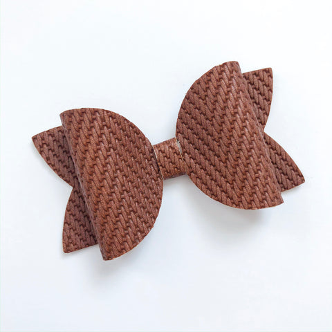 chestnut herringbone leather | one size