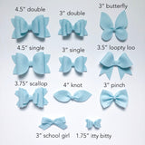 carolina blue felt bow