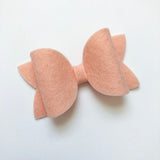 light peach felt bow