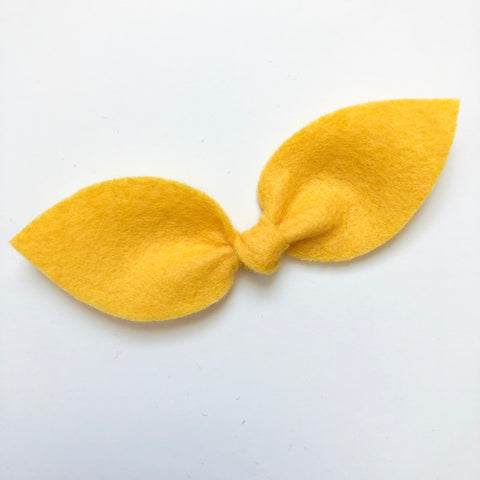 buttercup yellow felt bow