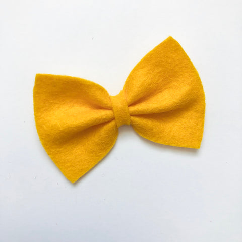 marigold yellow felt bow