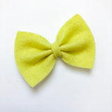 daffodil yellow felt bow