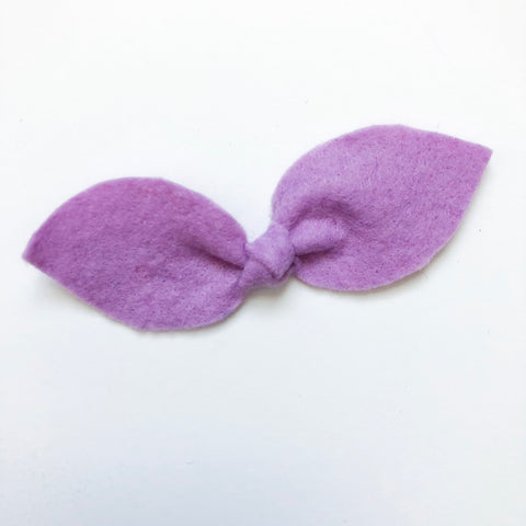 light grape felt bow