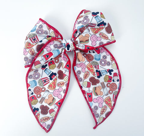 snack goals fabric bow (large size)