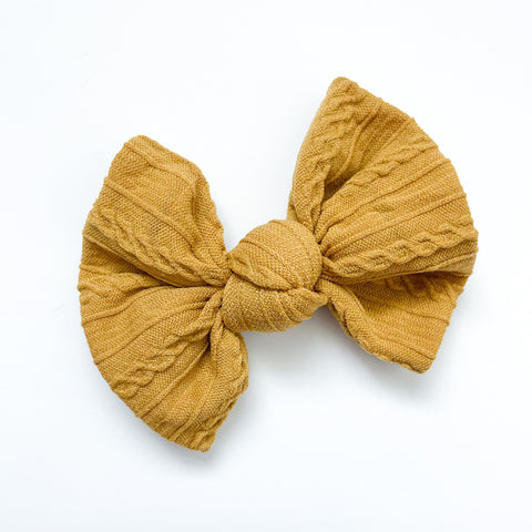 mustard knot bow